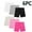 Hot Pink, variant on IVEYRTF 6 Piece Kids Bike Shorts Cotton Stretchy Solid Color for Yoga Dance Wear and Running Shorts Kids Summer Casual Comfort Bottom Set for Active Play(Hot Pink,4 Years)