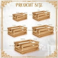 5 Pcs Decorative Nesting Wooden Crates for Storage Display 5 Size Large