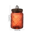 thumbnail image 3 of Decorative Vintage Glass Storage Jar with Airtight Lid and Pumpkin Knob 6 Inch Canister for Fall Thanksgiving Table Centerpiece Kitchen Countertop Display, 3 of 6