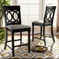 thumbnail image 2 of Bowery Hill Grey Upholstered Wood Counter Stools (Set of 2), 2 of 8