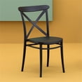 thumbnail image 2 of Siesta Exclusive ISP254-BLA Chaise d'Extérieur en Résine Croisée Noire - Ensemble de 2, 2 of 7