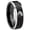 Black 2 Tone Beveled Edge, variant on Bass Fishing Beveled Edge Brush Black 2 Tone Tungsten Men Ring 10MM