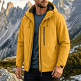 thumbnail image 2 of Sahpxhe Men's Hooded Softshell Jacket Waterproof Windbreaker Zip Up Warm Puffer Jackets Winter Travel Hiking Outerwear Orange XXXL, 2 of 9