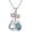 Cat Couple, variant on Cat Couple Hug Necklace 925 Sterling Silver Cat Turquoise Necklace Couples Jewelry as Valentine's Day Gift for Women