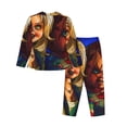 thumbnail image 2 of Lsque Chucky Pattern Long Sleeve Pajama Set for Women - Soft 2-Piece Sleepwear and Loungewear Set with Pockets, Comfy Nightwear, 2 of 8