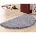thumbnail image 1 of Alfombra de baño de medio círculo, alfombra de baño de chenilla suave y absorbente, alfombra de baño antideslizante, alfombra de baño de media luna para bañera, lavable a máquina, gris, 40 x 60-, 1 of 4