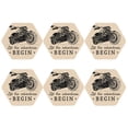 thumbnail image 2 of Bingfone Vintage Let The Adventure Begin Leather Drinks Coasters With Set Of 6,Suitable For Home Kitchen,Coffee Cup Coasters Home Gift, 2 of 9