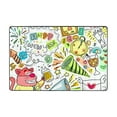 thumbnail image 4 of XMXY Happy Birthday Doodle Area Rugs Doormat Outdoor Entrance, Facecloth Non-slip Floor Mat Rug for Living Room Kitchen Sink Area Indoor,36"x24", 4 of 9