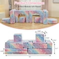 thumbnail image 4 of LinkRomat Modular Kids Play Couch, Kids Gifts for Playroom Bedroom, Glow in The Dark, 8 Pcs Convertible Play Couch with High-Density Foam for Boys Girls, 4 of 10