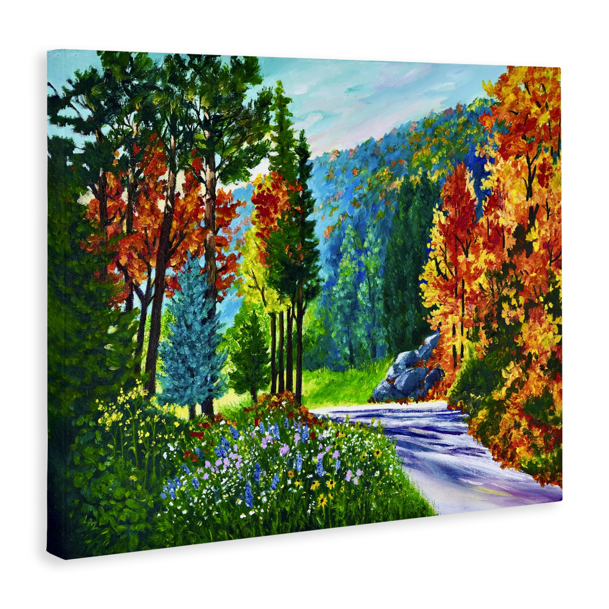 Stupell Industries Sunlit Autumn Woodland Pathway Canvas Wall Art, design by Lee Ann Zirbes