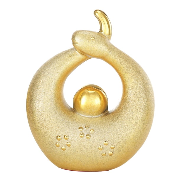 Estatua de serpiente del zodiaco chino, figura de animal, adorno central, regalo Feng Shui 16x9x20cm