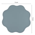thumbnail image 4 of REGALWOVEN Placemat Set of 6 Faux Leather Placemats for Kitchen Dining Table Decor, Washable Table Placemats Wipeable Table Mat Blue 15*15in, 4 of 7