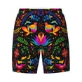 thumbnail image 5 of Rocae Mexican Flower Traditional1 for Men's Swim Trunks Quick Dry With Two Side Pockets and One Lined Patch PocketSmall, 5 of 9