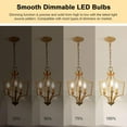 thumbnail image 3 of 6Pcs Chandelier Light Bulbs, Candelabra Led Light Bulbs, 4W 3000K Soft White Filament LED Candle Bulbs 60W Incandescent Equivalent, B11 500 Lumens E12 Clear Glass Decorative Bulb, 3 of 8