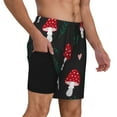 thumbnail image 3 of Daiia Amanita Mushroom Mens Swim Trunks Swim Shorts Quick Dry Swim Shorts with Mesh Lining Pockets-Small, 3 of 9