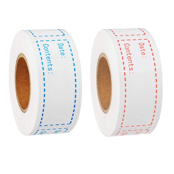 EeaseMX 2 rollos de etiquetas adhesivas rectangulares para tarros de especias, etiquetas para alimentos y cocina