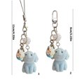thumbnail image 3 of Soft Elephant Keyring Sturdy Flocking Surfaces Portable Keychain for Everyday Use Multicolor, 3 of 4