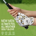 thumbnail image 4 of FINGER TEN Golf Gloves Men Left Hand Right with Ball Marker USA Flag Blue Camo Plaid Pack, Mens Leather Golf Glove All Weather Grip Small Medium ML Large XL, 4 of 4
