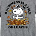 thumbnail image 3 of Peanuts - Happiness Is A Pile Of Leaves - Toddler And Youth Long Sleeve Graphic T-Shirt, 3 of 6