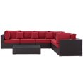 thumbnail image 3 of Modway Convene 7 Piece Outdoor Patio Sectional Set, Multiple Colors, 3 of 6