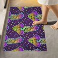 thumbnail image 2 of Dreamtimes Bath Mats Toiletry Mat Neon Evil Mushroom Print, Luxury U-Shaped Toilet Rug, Soft Contour Mat for Bathroom Floor, Non-Slip Absorbent Bath Carpet, Dry Quickly, Machine Washable, 17.3"x13.4", 2 of 4