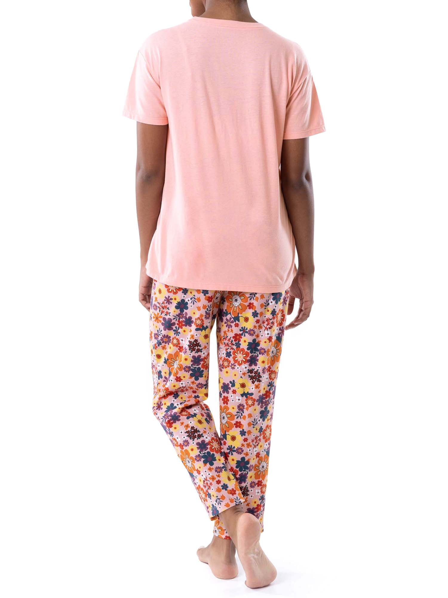 Wrangler Women's Short Sleeve Cotton Blend Pajama Set, Sizes S-4X