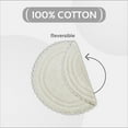 thumbnail image 5 of Better Trends Chic Round Bath Mat, 30" Diameter, 100% Cotton with Crochet Border, Water Absorbent, Ideal for Half Baths and Powder Rooms, Machine Washable, Ivory - Lilly Crochet Collection, 5 of 6