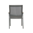 thumbnail image 5 of Crew Outdoor Mesh Dining Chairs with Aluminum Frame, Set of 2, Gray, Gray, 5 of 7