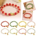 thumbnail image 2 of Wmool bracelet Perlé en Corde Rouge Motif Serpent 2025 Cadeau de Noël et d'Année, 2 of 8