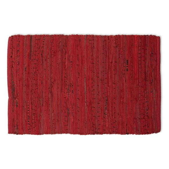 Design Imports CAMZ12127 20 x 31.5 in. Multi Color & Wine Rectangular Rag Rug
