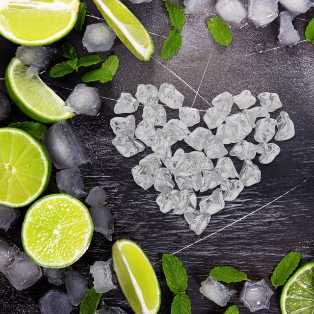 SHOWERORO 100Ud De Hielo Falsos Transparentes De Plástico Para Fotográfica Y Eventos