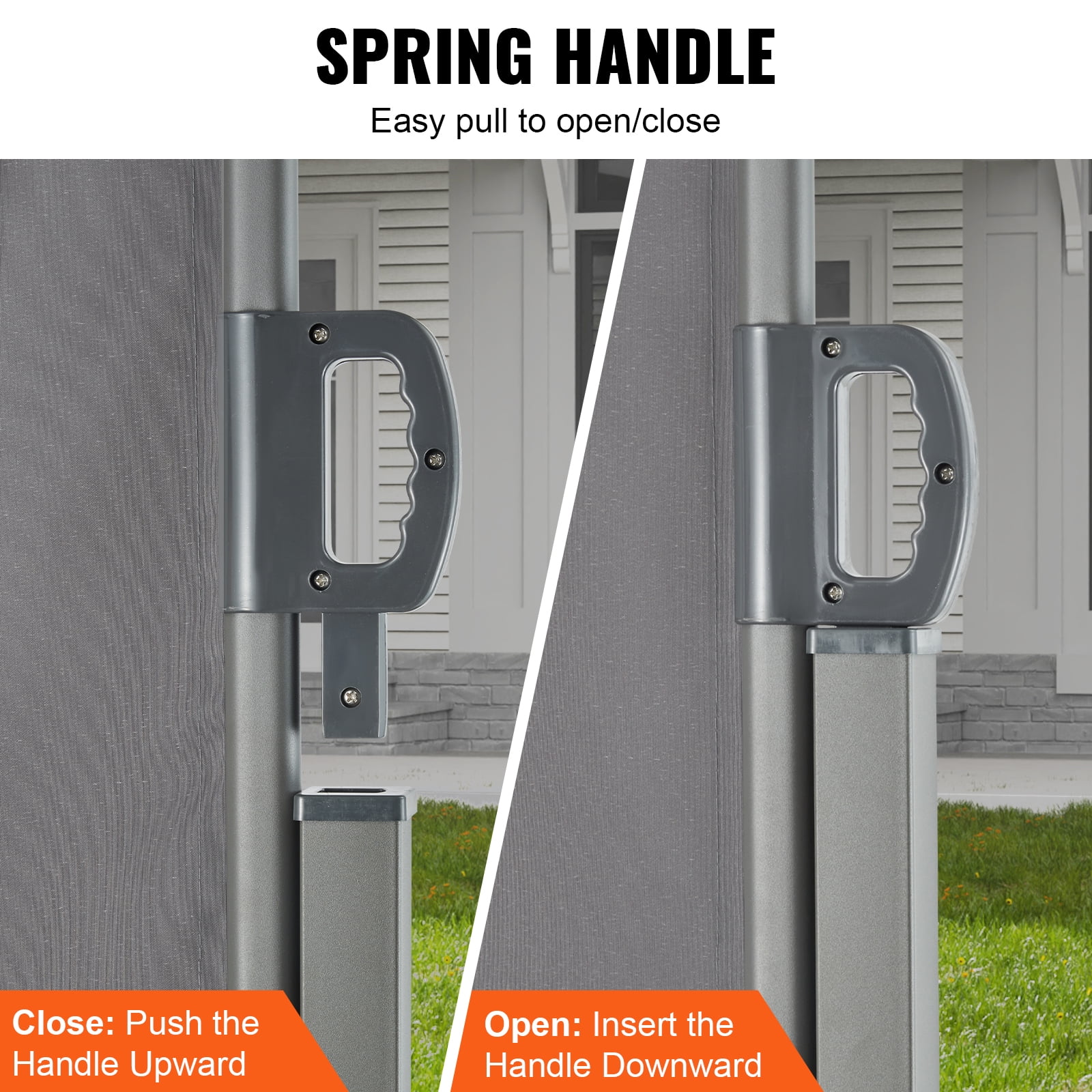 KFFKFF Retractable Side Awning 63''x 118'' Patio Screen Fence Divider Fencing