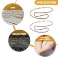 thumbnail image 2 of 2pcs Upper Arm Cuff Open Arm Bracelet Armband Bangle Jewelry for Women, 2 of 5