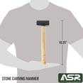 thumbnail image 2 of ASR Outdoor 10 inch Stone Carving Hammer Hardened Steel Mallet for Masonry, 2 of 7