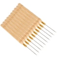 thumbnail image 2 of 10pcs Hook Needle Wooden Handle Hair Extension Hook Needle Wig Tools, 2 of 11