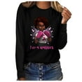 thumbnail image 2 of Tarmeek Breast Cancer Shirts Tops for Women/Long Sleeve Shirts/Crewneck Shirt/Sweatshirt/Hoodie with Blessed Breast Cancer Pink Ribbon/Breast Cancer Awareness Breast Cancer Survivor Gifts for Women, 2 of 4