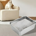 thumbnail image 7 of ACDANC 2026 New Extra Large Stainless Steel Cat & Small Animal Litter Box, Non-Stick, Rustproof, Odor-Resistant with Safe & Comfortable Design, Perfect for Multiple Kittens Or Large Cats, 7 of 7