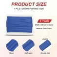 thumbnail image 2 of Uxcell Double Fold Bias Tape for Sewing 5/8 Inch x 6 Yards Satin Pre-fold Continuous Binding Tape for Seaming Quilting Hemming Binding DIY Crafts, Sapphire Blue, 2 of 5