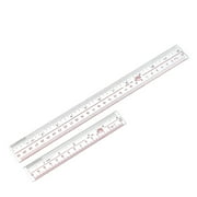 150mm 6 Inch 300mm 12 Inch Straight Ruler Metric Plastic Measuring Rulers Tool 2 Pack