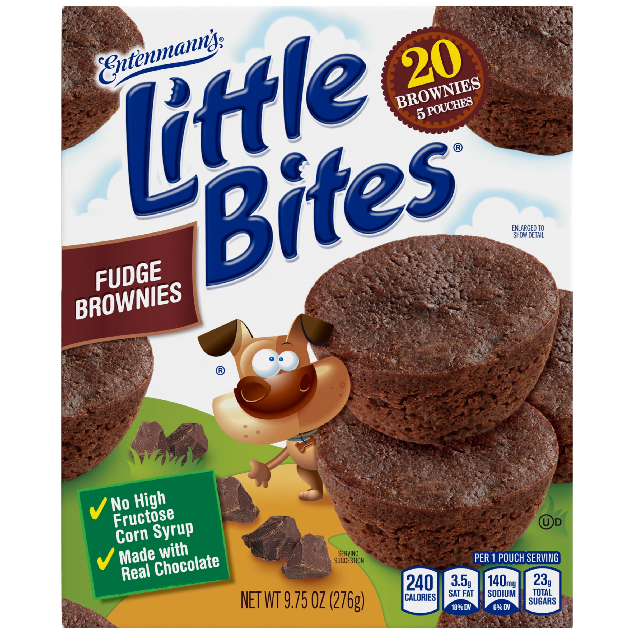 Entenmann’s Little Bites Fudge Brownies, 5 Pouches per Box