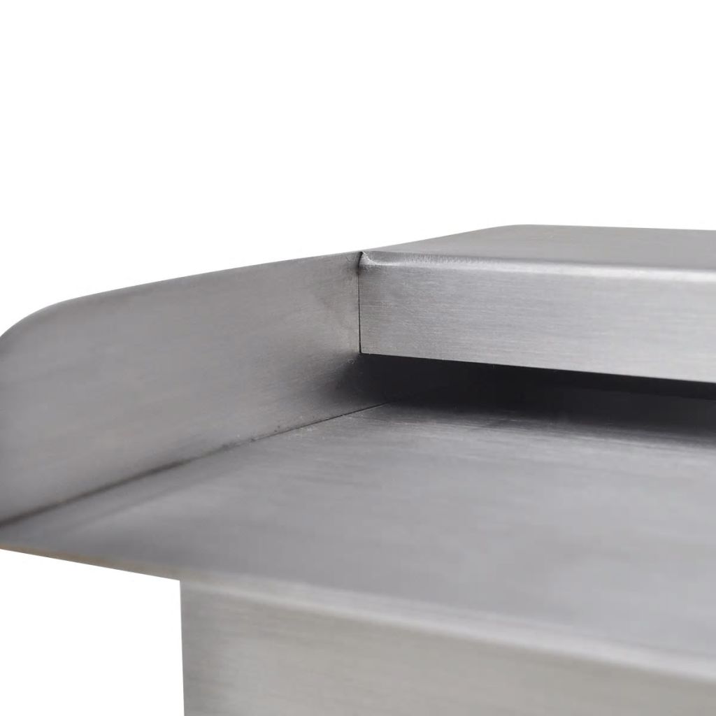Kepooman 11.8" Stainless Steel Pool Fountain with Pipe Connector for Bathroom, Gray