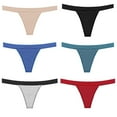 thumbnail image 1 of Xmarks Womens Thongs Underwear Cotton Breathable Low Rise Hipster Panties Sexy 6 Pack 2XL, 1 of 9