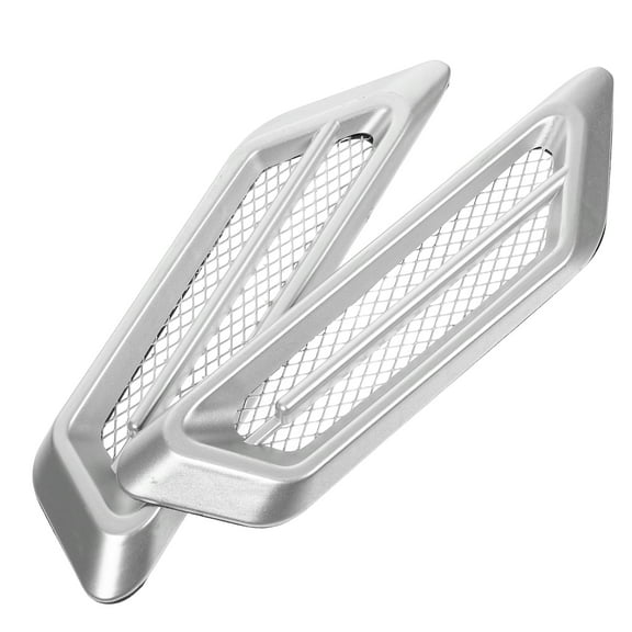 unbranded 2 Pcs Hood Vent Sticker Car Body Decoration Network 17.00X5.00X0.80CM Silver