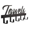 thumbnail image 2 of Injueey RecabLeght toallero estante negro colgador montado en la pared estante accesorios de baño Metal barra de cocina gancho de almacenamiento Juegos de accesorios de baño Injueey HA006468-00B, 2 of 6