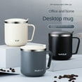 thumbnail image 5 of Office Home Leak-Proof with Cover With Handle Stainless Steel Vacuum Flask Milk Coffee Cup Insulated Water Cups BLACK, 5 of 8