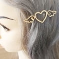 thumbnail image 7 of Besufy Women Hairpin,Vintage Hollow Love Heart Angel Wing Hairpin Hair Clip Metal Barrette Golden, 7 of 7