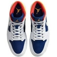 thumbnail image 4 of Nike Mens Air Jordan 1 Mid Basketball Shoe Royal Blue Laser Orange 554724-131 Size 8, 4 of 5