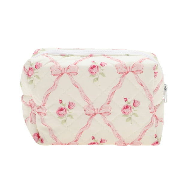 Bolsas de maquillaje rectangulares únicas 1 Pc Rosa de tela de algodón