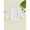 thumbnail image 5 of Suagox Little Girls Letter Embroidered Sweatshirt Long Sleeve Round Neck Casual Pullover Tops for 12-24 Months and 2-5 Years Old Baby, 5 of 10