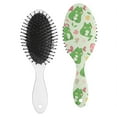 thumbnail image 2 of Green Frog Cartoon Detangling Hair Brush with Round-Tip Bristles for Women & Men - Gentle Anti-Frizz Paddle Brush for Wet/Dry Hair, 2 of 5